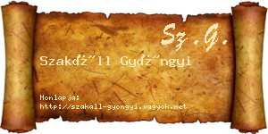 Szakáll Gyöngyi névjegykártya